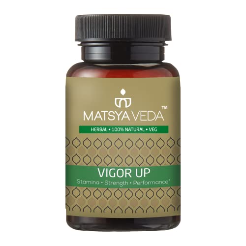Image of Matsyaveda Vigor Up - 30 Capsules: Ashwagandha Blend - Enhances Stamina for Men - Natural Safed Musli, Shatavari & Other Ingredients