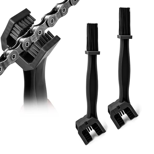 Dickno 2 PCS Motorcycle Chain Brush, Bicycle Chain Cleaning Brush