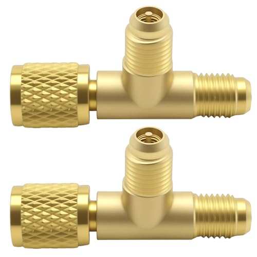 Adaptador en T 2 unidades 1/4" SAE para refrigerante