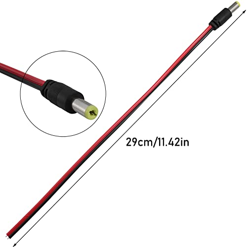 5 Sets Conector DC Macho Panel Montaje con Tapón miniatura 6