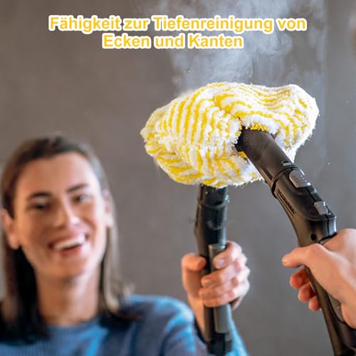 7 Stück Bodentuchset Zubehör für Kärcher Dampfreiniger EasyFix SC1, SC2, SC3, SC4, SC5, 5 Bodendüse + 2 Handdüse, Ersatz-Mikrofaser Tuchset Set, Universal Bodentuchset Saugstarke Bodentücher