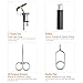 doorslay Fly Tying Tools Kit 8PCS with Fly Tying Vise All Purpose Scissors All Purpose Bobbin Hair Trimmer Hackle Plier Bodkin Hair Stacker Bobbin Threader Plastic Box (8 Pieces)