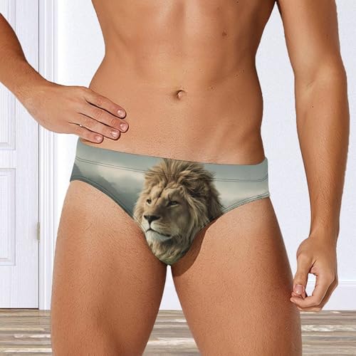 Lion Men's Swim Briefs Low Waist Bikini Swimsuit Underwear Beach Swimwear4