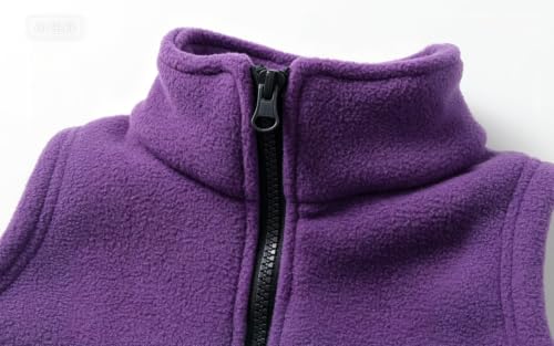 Image of LittleSpring Kids Fleece Vest with Fur Lined Zip Up Warm Thickening Winter Sleeveless Jacket