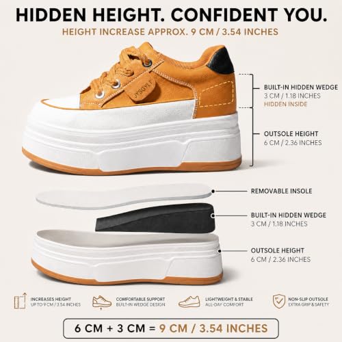 Image of Platform Sneakers for Women Chunky Casual Lace Up Comfort Shoes