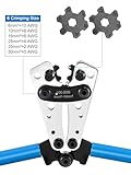 GREENSAPPIRE Battery Cable Crimping Tool 6-50mm²(AWG 8-1/0) Battery Cable Lug Crimping Tools Hand Electrician Pliers for Heavy Duty Wire Lugs Battery Terminal Copper Lugs (Blue) - Image 3