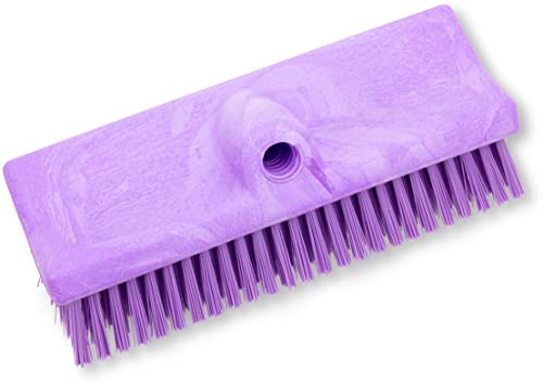 Image of SPARTA 40423EC68 Plastic Floor Scrub Brush, Wall Brush, Equipment Brush With Nonabsorbent Bristles For Industrial Kitchens, Hospitals, Commercial Cleaning, 10 Inches, Purple