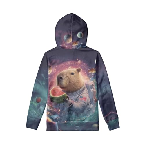 Image of WELLFLYHOM Boys Hooded Sweatshirts Hoodie Pullover Cool Graphic Crewneck Blouses Size 6-16