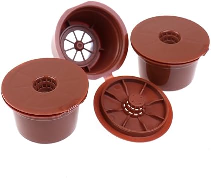 3pcs Reusable Coffee Capsules For Caffitaly Refillable Coffee Pods Plastic Fit For Caffitaly Coffee Filter Coffee Accessories, Brown