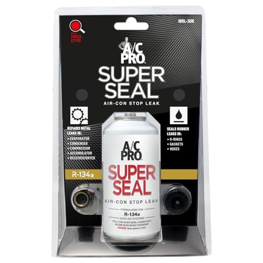 AC Pro Car Air Conditioner R134A Refrigerant Stop Leak Kit, For Rubber and Metal Leaks in O Rings and Hoses, 3 Oz, MRL-3