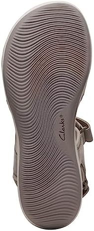 Clarks Women's Mira Bay Flat Sandal, Stone Textile, 8.5 | Image 7