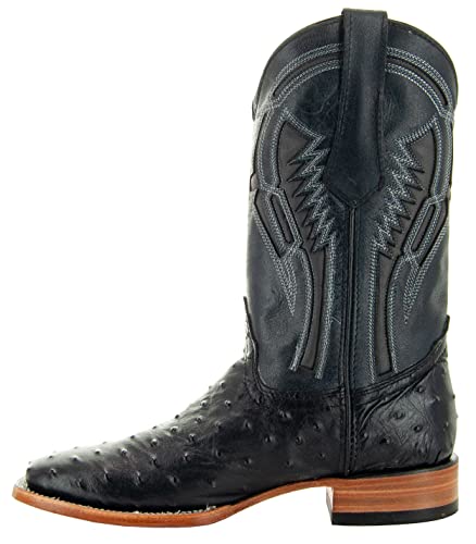 Soto Boots Mens Out Of The Wild Ostrich Print Boots H50031 (13) Black #TOP24