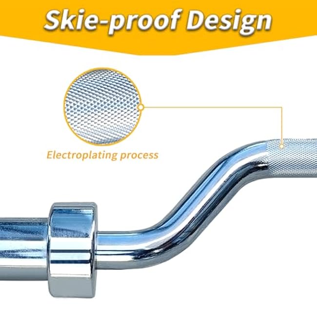 Safety Squat Bar,Safety Squat Bar With 2 Barbell Clips,2 inch Sleeve Barbell with Comfortable Neck Pad,Handle Removeable, ideal for Free Weights Strength Training