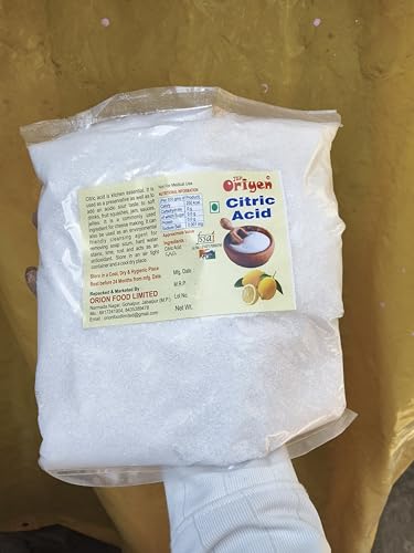 Image of Citric Acid Powder, Food Grade, 100% Veg, for Cooking, Preserving, Cheese Making and Cleaning, 1 kg