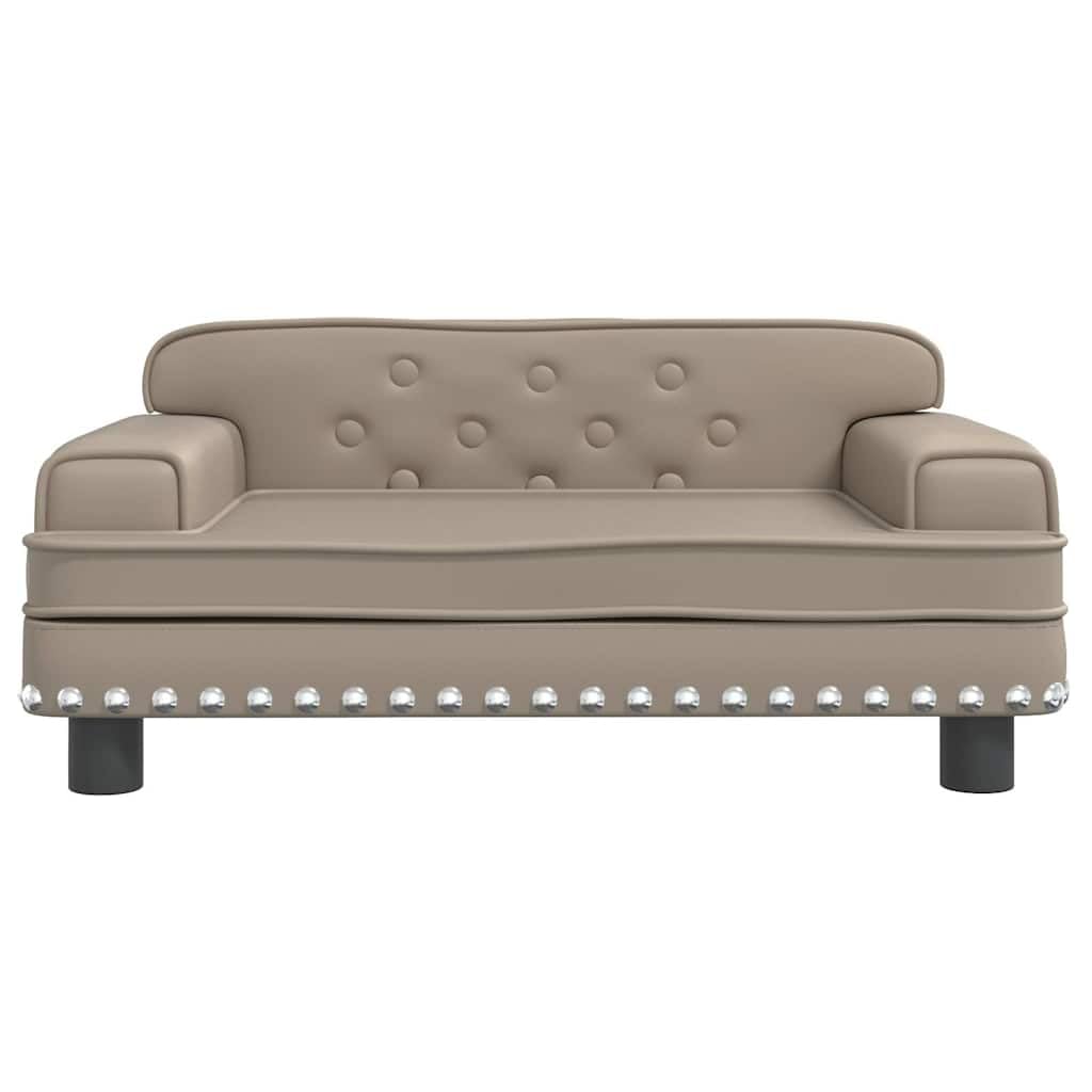Hothingwell Hundesofa aus Kiefernholz, 70 x 45 x 30 cm, Hundebett aus Kunstleder mit dickem Schaumstoff, robuster Rahmen aus massivem Kiefernholz, wasserdichte Beschichtung, leicht zu reinigen