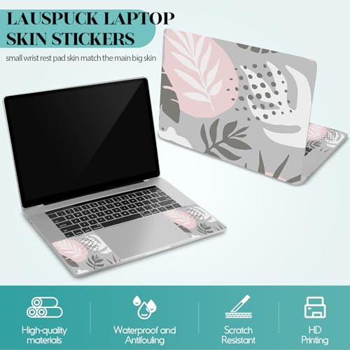 Image of Laptop Skin Sticker Decal, 12 inch 13 inch 13.3 inch 14 inch 15 inch 15.4 inch 15.6 inch Personalized Universal Vinyl Notebook Skin Sticker Cover Art Protector Decal with Free 2 Wrist Pads, Tropical Leaves