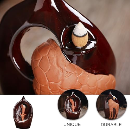 Brûleur de parfum girafe en céramique à reflux pour encens - 6