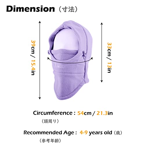 Image of TRIWONDER Kids Winter Hats Balaclava Ski Mask for Boys Girls Toddlers Windproof Adjustable Cold Weather Face Mask Neck Warmer