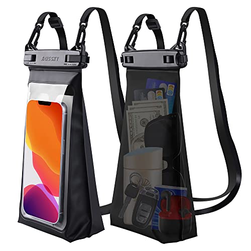 [Lot de 1] Pochettes Flottantes Étanches pour Téléphone Portable avec Cordon, Pochette Étanche Smartphone Sac Étanche IPX8 pour Téléphone iPhone 13 Pro Max, Samsung Galaxy, Huawei, Jusqu'à 6,9 Pouces Cover