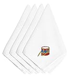 Pas de repassage nécessaire Caroline de trésors de Noël Embt2972npke tambour brodée Serviettes de table (lot de 4), 50,8 cm, Multicolore