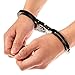 Handcuffs – Heavy Duty Police Grade Professional Steel Hand Cuffs, Hinged Double Lock Metal Black Finish for Security & Personal Safety