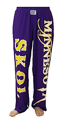 BRIEF INSANITY Minnesota Skol Football Pajama Lounge Pants | Comfortable Sleek PJ Bottoms