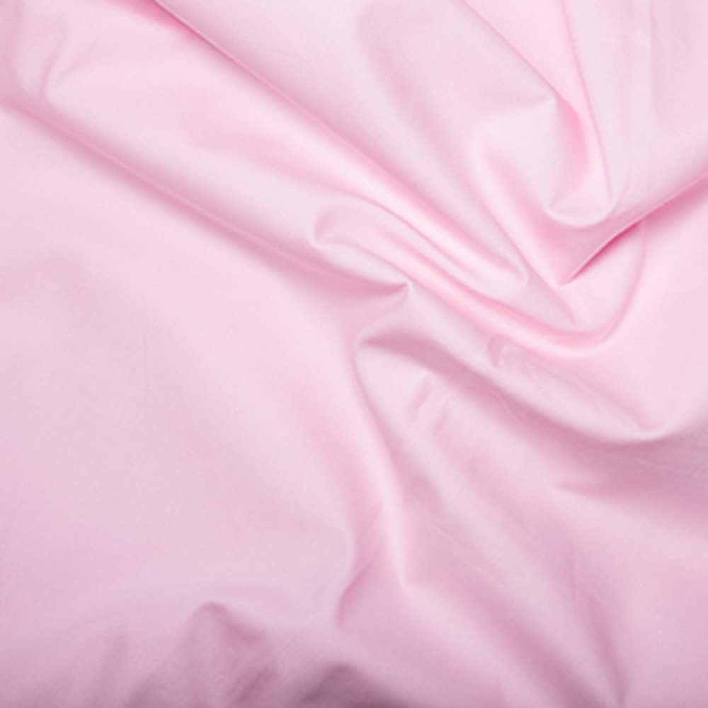 Glamour Secrets Light Pink 100% Cotton Poplin Fabric - Plain Light Pale Pink - Craft Fabric Material Metre
