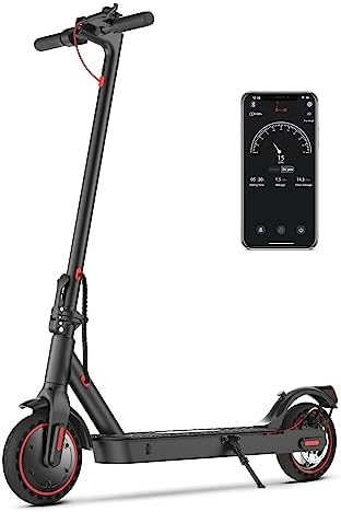 iScooter i9S Electric Scooter Adults and Teenages, 15.6 MPH, 18 Miles Range, 8.5'' Solid Tires, 350W Foldable and Cruise Control Escooter with Double Braking System and APP