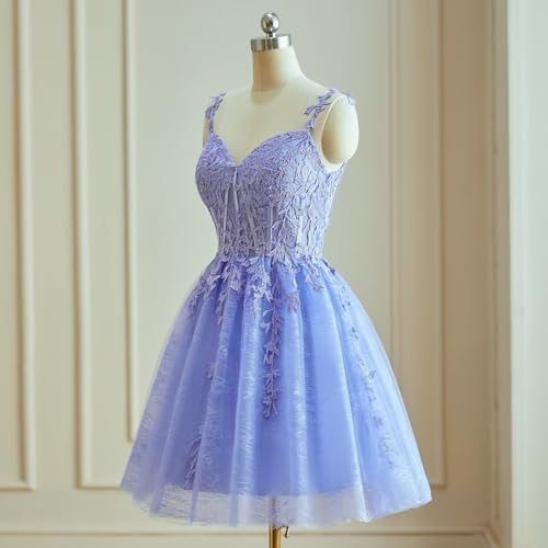 Yuxin Spaghetti Strap Lace Homecoming Dresses for Teens 2025 Tulle Short Prom Dress Cocktail Gowns3