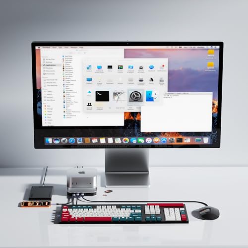 BENFEI Mac mini M4 Dock, Mac mini M4 Stand with NVMe SSD Enclosure, 4K DisplayPort Hub for Mac mini M4 &M4 Pro (2024), 10 Gbps 1 x USB C & 1 x USB A 3.2, 5 Gbps 3 x USB A 3.0, SD/TF 170 MB/s - Image 4