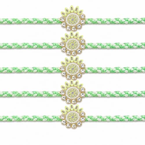Image of Premium Rakhi Set of 2 for Brother | Designer Raksha Bandhan Gift Combo with Fridge Magnet, Roli Chawal & Card | Rakhi Gift Hamper Raksha Bandhan Gift |Gift Pack