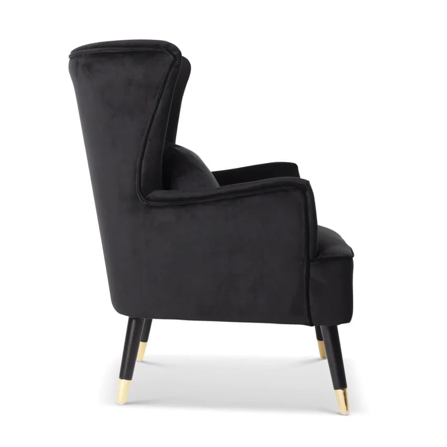 Image of Chair Armchair Single Sofa Chair for Small Apartments, Living Room or Bedroom Chair (Bllack)