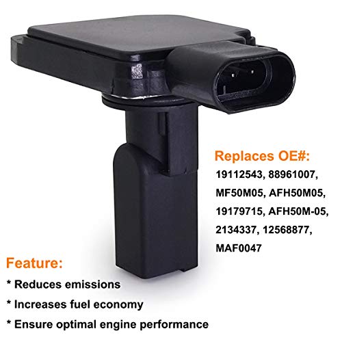 BOPART Mass Air Flow Sensor Meter MAF 19112543 AFH50M-05 for 1999 2000 2001 2002 2003 2004 2005 Buick Lesabre, 2000-2005 Chevrolet Impala & 99-02 Camaro, 1999-2005 Pontiac Bonneville 3.8L V6 & More