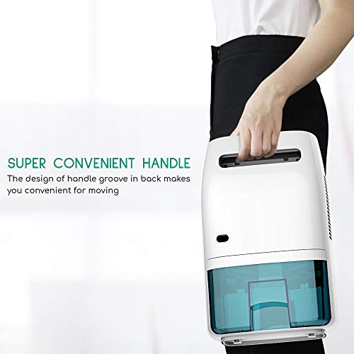 Afloia Electric Dehumidifier for Home Bathroom 70 oz ,Portable Dehumidifiers for Home 2500 Cubic Feet Space,Quiet Auto-off Deshumidificador for Kitchen,Bedroom,Basement,Bedroom,Closet