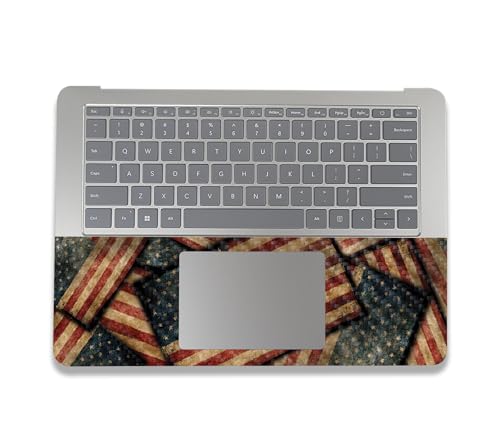 Image of MightySkins Carbon Fiber Skin Compatible with Microsoft Surface Laptop Studio 2 (2023) Full Wrap Kit - Vintage American | Protective, Durable Textured Carbon Fiber Finish | Made in The USA