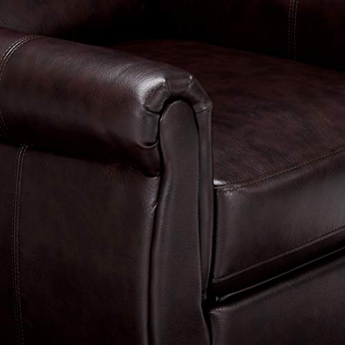 Sillón reclinable piel sintética Borgoña miniatura 6