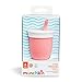 Munchkin C’est Silicone! Open Training Cup with Straw for Babies and Toddlers 6 Months+, 4 Ounce, 1 Pack, Coral