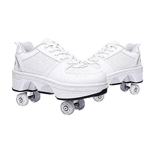 Double-Row Deform Wheel Automatic Walking Shoes Invisible Deformation Roller Skate 2 in 1 Removable Pulley Skates Skating Parkour product thumbnail 13