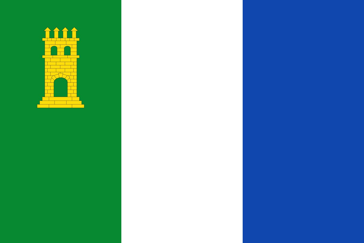 Drapeau Large Martorell textile grand format avec bordure