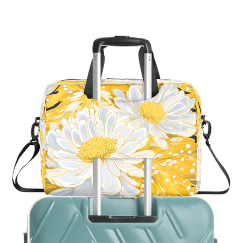 Maletín para portátil 15.6"–16" blanco con diseño floral miniatura 7
