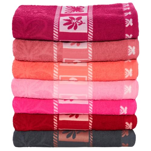 Kit Toalha de Banho 5pçs 100% Algodão Difiori 70x140cm Tropical Alta Absorção