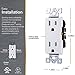 UltraPro GE Grounding Duplex Designer Outlet, 3 Prong Electrical Socket, Easy Install, 15 Amp, UL Listed, White, 50727 GE in-Wall Receptacle