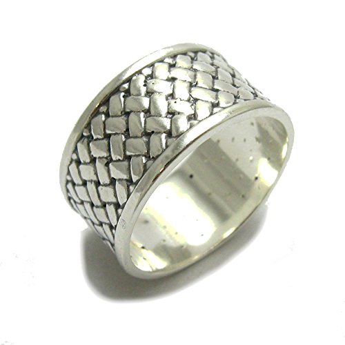 Bague en argent massif 925 large Empress fini les bijoux fragiles qui se déforment