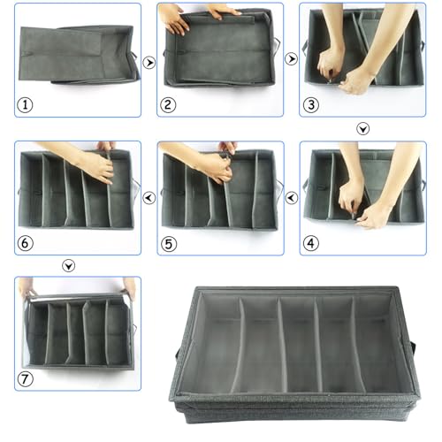 Caja de almacenamiento con separadores extraíbles y diseño apilable 5