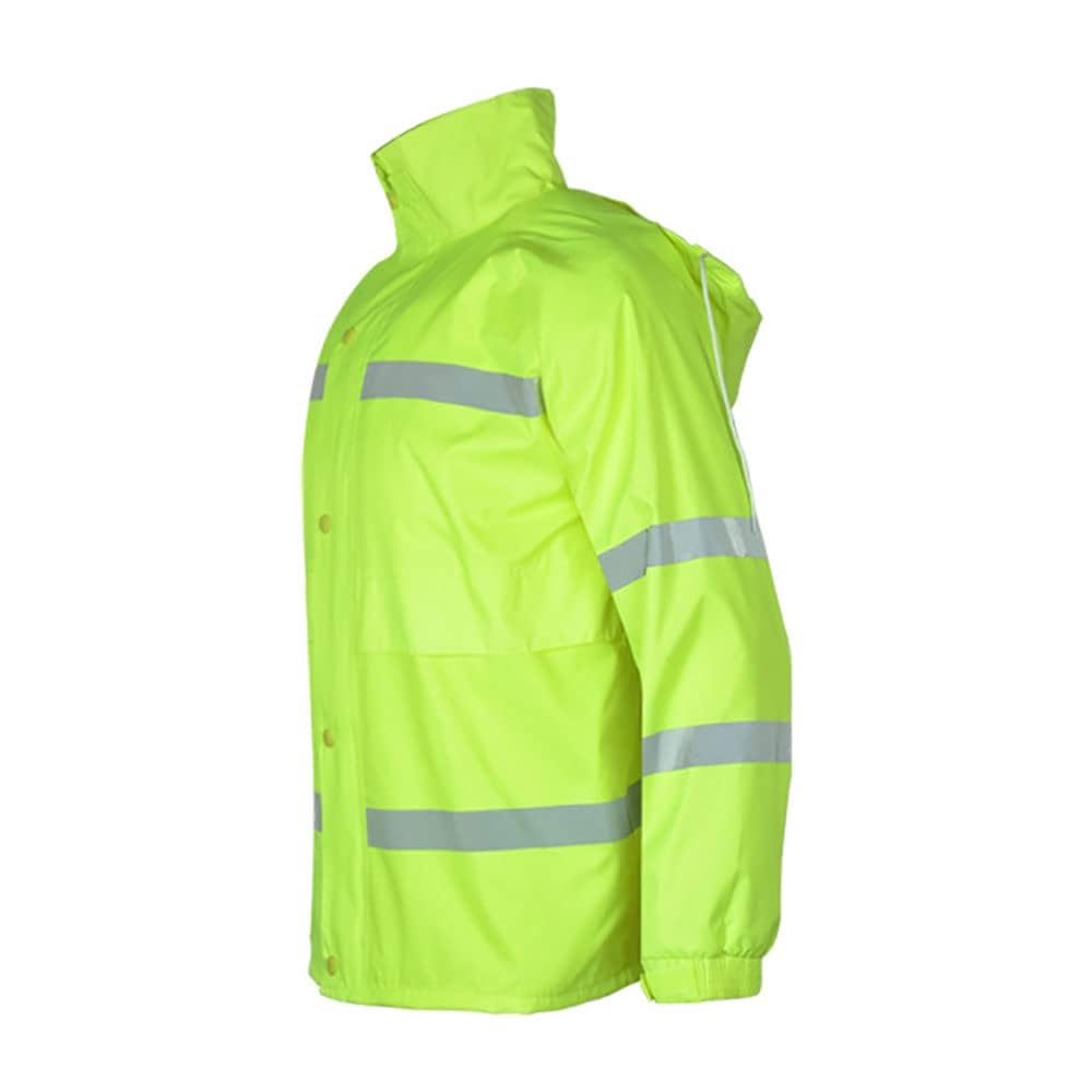 Traje impermeable de alta visibilidad, chaqueta y pantalones impermeables de alta visibilidad, ropa de trabajo al aire libre para obras de carretera, seguridad y tráfico (4XL/185)