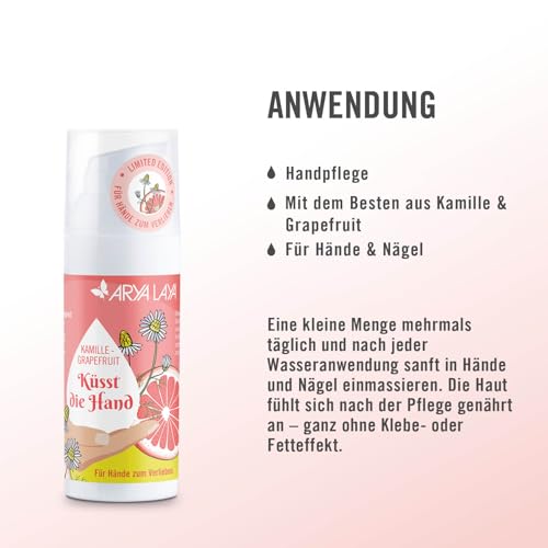 Kamille Handcreme Arya Laya mit Grapefruit für Handpflege