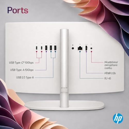 Image of HP OmniStudio 24 inch Full HD All-in-OneDesktop Computer, 16GB DDR5 RAM, Intel Quad-Cores, 512GB Exernal and 128GB UFS Storage, WiFi6, Keyboard & Mouse, Windows 11