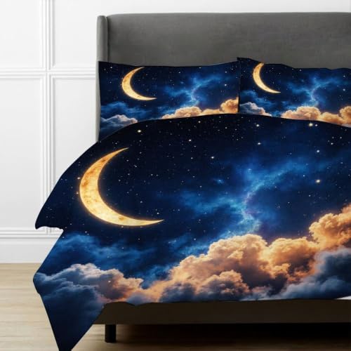 Linge de lit 220x240 lune jaune sobre raffiné et confortable