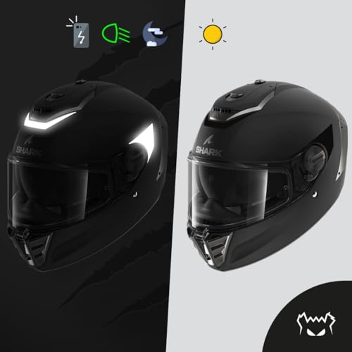 Fear The Yellow Bear© Easy Replica Shark Spartan RS™, Kit 4 Stickers réfléchissants REPOSITIONNABLES, pour Casque Moto, 3M™ Technology (Blanc, Shark Spartan RS) – vue 4