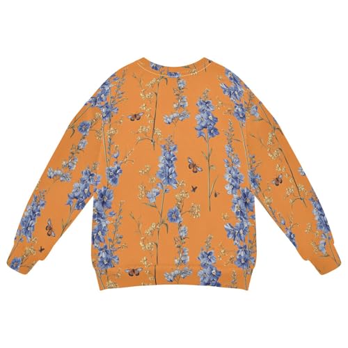 JUNZAN Safari Delphinium Orange Little Girls Sweatshirt Hoodie Long Sleeve Kids Pullover Hoodie Camping 4T2